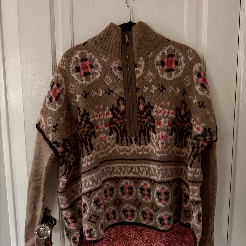 Cozy Patterned Women's Turtleneck Sweater